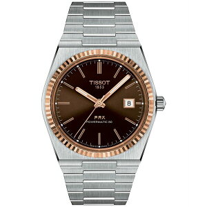 eB\bg fB[X rv ANZT[ Men's PRX Powermatic 80 Automatic 18K Gold Stainless Steel Bracelet Watch 40mm Brown