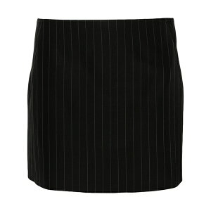 �p���b�V�� ���f�B�[�X �X�J�[�g �{�g���X Pinstripe-pattern thigh-high skirt Black