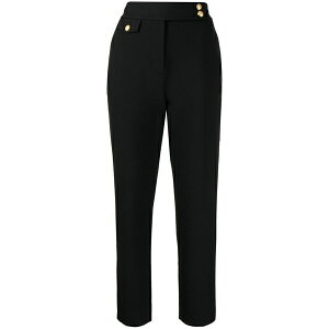 ���F���j�J �x�A�[�h ���f�B�[�X �J�W���A���p���c �{�g���X Renzo slim-fit cropped trousers Black