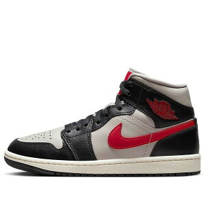 Jordan �W���[�_�� ���f�B�[�X �X�j�[�J�[ �y(WMNS) Air Jordan 1 Mid 'Black Gym Red Grey' BQ6472-060�z �T�C�Y US_7.5(24.5cm)