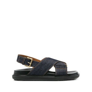 �}���j ���f�B�[�X �T���_�� �V���[�Y Criss-cross denim sandals Blue