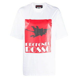 �G���G�X�W�C�G�� ���f�B�[�X T�V���c �g�b�v�X Profondo rossa print t-shirt White