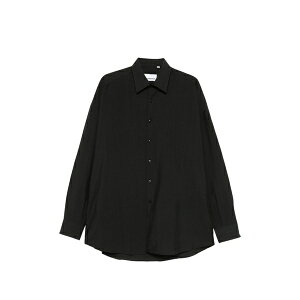 �R�X�`���[�����C�� �����Y �V���c �g�b�v�X Valentino buttoned shirt Black