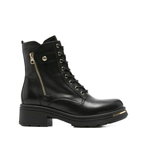 �l�� �W�����f�B�[�j ���f�B�[�X �u�[�c �V���[�Y 45mm lace-up leather combat boots Black