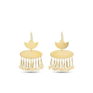 �C�U�x�� �}���� ���f�B�[�X �s�A�X���C�������O �A�N�Z�T���[ Fringe earrings Gold