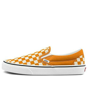 Vans �o���Y �����Y �X�j�[�J�[ �yVans Unisex Checkerboard Classic Slip-On Sneakers Yellow/White VN0A5JMH8LF�z �T�C�Y US_10(28.0cm)