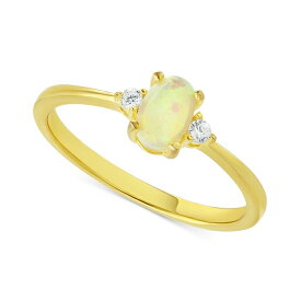 ジャニ ベルニーニ レディース リング アクセサリー Simulated Opal (1/3 ct. t.w.) & Cubic Zirconia Ring in 18k Gold-Plated Sterling Silver, Created for Macy's Gold