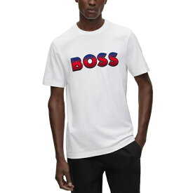 ヒューゴボス メンズ Tシャツ トップス Men's Degrade Logo T-shirt White