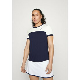 アシックス レディース テニス スポーツ WOMEN COURT TOP - Sports T-shirt - midnight/brilliant white