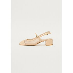 スチュアート ワイツマン レディース パンプス シューズ MAEVE MARY JANE - Ankle strap ballet pumps - beige/barely beige