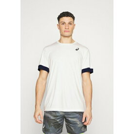 アシックス メンズ Tシャツ トップス COURT SS TOP - Basic T-shirt - brilliant white/midnight
