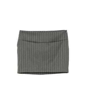 �h���_�b�v ���f�B�[�X �X�J�[�g �{�g���X Pinstripe-pattern mini skirt Grey