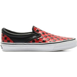 Vans oY Y Xj[J[ yVans Classic Slip-On 98 Vibram Checkerboard Red Blackz TCY US_7(25.0cm) Red/Black