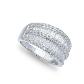ジャニ ベルニーニ レディース リング アクセサリー Cubic Zirconia Pave Baguette Ring (2-1/8 ct.t.w) in Sterling Silver Sterling Silver