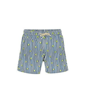�G���V�[�c�[�Z�C���g�o�[�X �����Y �J�W���A���p���c �{�g���X Comfort light striped octopus-print swim shorts Blue