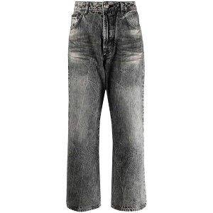 �t�B���b�v�v���C�� ���f�B�[�X �f�j���p���c �{�g���X Iconic plein wide-leg jeans Grey