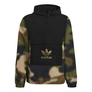 adidas AfB_X Y Xj[J[ yadidas originals Half Zipper Pullover hooded Camouflage Printing Jacket Green GN1875z TCY US_M_XL