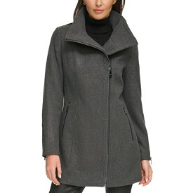 ダナ キャラン ニューヨーク レディース ジャケット＆ブルゾン アウター Women's Asymmetric Zipper Wool Blend Coat Heather Charcoal