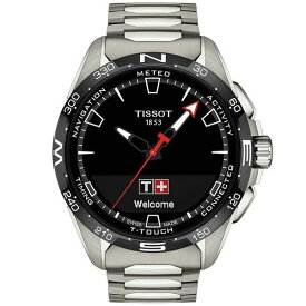 ティソット メンズ 腕時計 アクセサリー Men's Swiss T-Touch Connect Solar Titanium Bracelet Smart Watch 48mm Silver