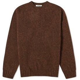 ワイエムシー メンズ ニット&セーター アウター YMC Suedehead Crew Knit Brown