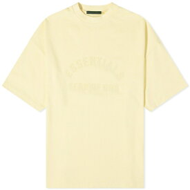エフオージーエッセンシャルズ メンズ Tシャツ トップス Fear of God ESSENTIALS Spring Printed Logo T-Shirt Yellow