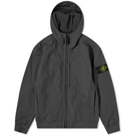 ストーンアイランド メンズ ジャケット＆ブルゾン アウター Stone Island Soft Shell-R Hooded Jacket Black