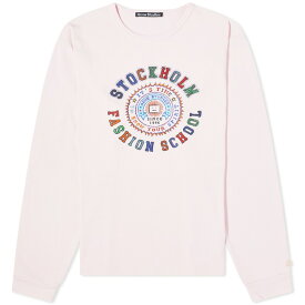 アクネ ストゥディオズ メンズ Tシャツ トップス Acne Studios Long Sleeve Eisen School T-Shirt Pink