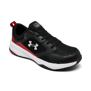 A_[A[}[ Y Xj[J[ V[Y Men's UA Charged Edge Wide 4E Training Sneakers from Finish Line Black, Red, White