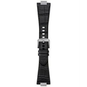 eB\bg Y rv ANZT[ Official PRX Interchangeable Black Leather Watch Strap Black