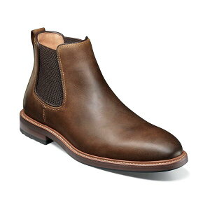 t[VC Y u[c V[Y Men's Anthem Plain Toe Chelsea Boots Brown