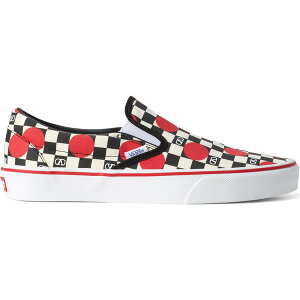 Vans �o���Y �����Y �X�j�[�J�[ �yVans Classic Slip-On Valentino Garavani Checkerboard Big Dots Black White Red�z �T�C�Y US_8.5(26.5cm) Checkerboard/Black/White/Red