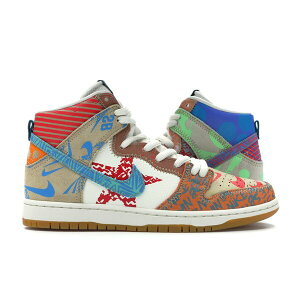 Nike �i�C�L �����Y �X�j�[�J�[ �yNike SB Dunk High Thomas Campbell What the Dunk�z �T�C�Y US_12(30.0cm) Iced Jade/Circuit Orange-Sail-Barley Green