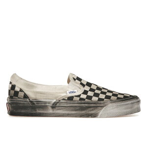 Vans �o���Y �����Y �X�j�[�J�[ �yVans Vault UA OG Classic Slip-On LX Stressed Black Checkerboard�z �T�C�Y US_5(23.0cm) Black/White