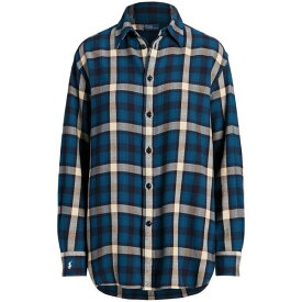 【送料無料】 ラルフローレン レディース シャツ トップス Polo Check Shirt Ld41 Blue Multi