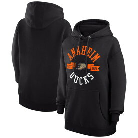 カールバンクス レディース パーカー・スウェットシャツ アウター Anaheim Ducks GIII 4Her by Carl Banks Women's City Graphic Fleece Pullover Hoodie Black