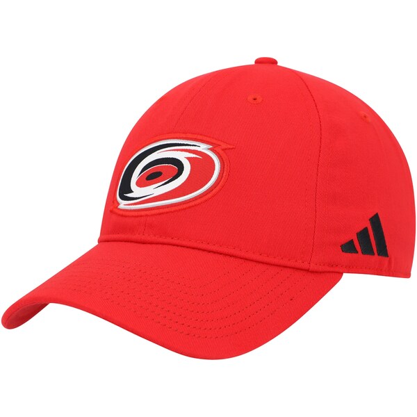 【送料無料】 アディダス メンズ 帽子 アクセサリー Carolina Hurricanes adidas Primary Logo Slouch Adjustable Hat Red