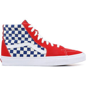 Vans �o���Y �����Y �X�j�[�J�[ �yVans Sk8-Hi BMX Checkerboard True Blue Red�z �T�C�Y US_7(25.0cm) True Blue/Red