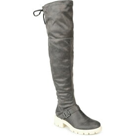 ジャーニーコレクション レディース ブーツ シューズ Women's Salisa Wide Calf Lug Sole Boots Gray