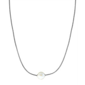 GtB[ RNV fB[X lbNXE`[J[Ey_ggbv ANZT[ EFFY White Cultured Freshwater Pearl Pendant Necklace in Sterling Silver, 16" + 2" extender (Also available in gray) White