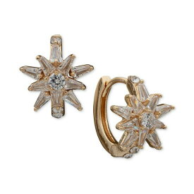 アンクライン レディース ピアス＆イヤリング アクセサリー Gold-Tone Small Cubic Zirconia Starburst Hoop Earrings, 0.51" Cyrstal