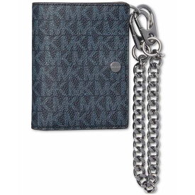 マイケルコース メンズ 財布 アクセサリー Men's Zip Billfold Logo Wallet & Chain Admiral Blue