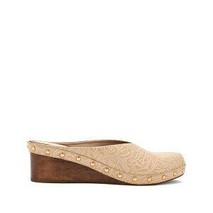�t�@�[�� ���I ���f�B�[�X �T���_�� �V���[�Y Floral-embossed mules Neutrals