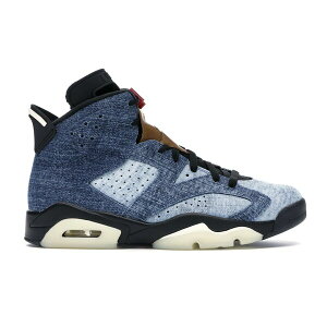 Jordan �W���[�_�� �����Y �X�j�[�J�[ �yJordan 6 Retro Washed Denim�z �T�C�Y US_10(28.0cm) Washed Denim/Sail-Varsity Red-Black
