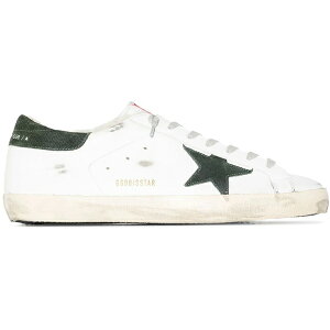 Golden Goose �S�[���f���O�[�X �����Y �X�j�[�J�[ �yGolden Goose Super-Star Sherpa Lining White Green�z �T�C�Y US_10(28.0cm) White/Green
