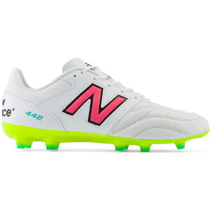 New Balance �j���[�o�����X �����Y �X�j�[�J�[ �yNew Balance 442 v2 Team FG White Hi-Lite Neon Pink�z �T�C�Y US_6.5(24.5cm) White/Hi-lite/Neon Pink
