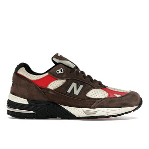 New Balance �j���[�o�����X �����Y �X�j�[�J�[ �yNew Balance 991 MiUK Aim Leon Dore Chocolate�z �T�C�Y US_11(29.0cm) Chocolate/Red