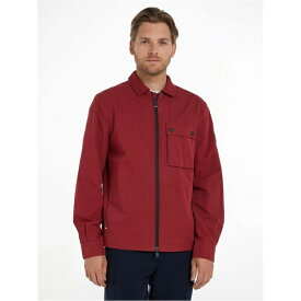 【送料無料】 トミー ヒルフィガー メンズ シャツ トップス Tech Woven Shirt Jacket Rouge XJS