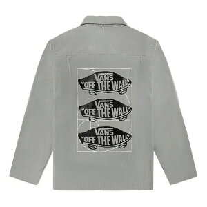 Vans oY Y Xj[J[ yMen's Vans Series Skateboard Logo Printing Sports Jacket Gray VN0A5F5SSLV1z TCY US_M_S