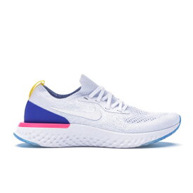 Nike ナイキ レディース スニーカー 【Nike Epic React Flyknit】 サイズ US_W_8W White Racer Blue Pink Blast (Women's)