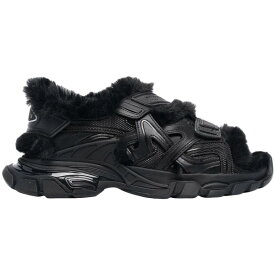 Balenciaga バレンシアガ レディース スニーカー 【Balenciaga Track Sandal Fake Fur】 サイズ EU_40(25.5cm) Black (Women's)